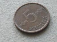 Лот: 16395744. Фото: 2. Монета 5 пенни пять Финляндия... Монеты
