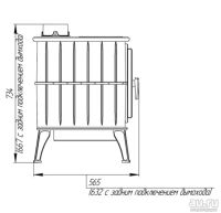 Лот: 16347319. Фото: 4. Чугунная печь-камин отопительно-варочная... Красноярск