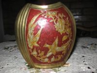 Лот: 5979653. Фото: 2. Ваза бронза литьё эмаль Европа. Антиквариат
