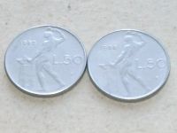 Лот: 19910603. Фото: 6. Монета 50 лир Италия 1980; 1988...