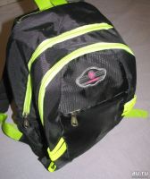 Лот: 17487778. Фото: 3. рюкзак черный с салатовыми вставками... Одежда, обувь, галантерея