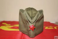 Лот: 7225720. Фото: 2. Солдатская пилотка взрослая к... Аксессуары