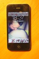 Лот: 5145379. Фото: 2. iPhone 4 16 gb черный в хорошем... Смартфоны, связь, навигация