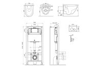 Лот: 23644107. Фото: 8. Инсталляция с унитазом и клавишей...