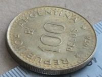 Лот: 13032942. Фото: 2. Монета 100 песо сто Аргентина... Монеты