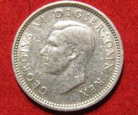 Лот: 12873347. Фото: 2. Великобритания, 3 пенса 1941год... Монеты