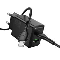Лот: 25794850. Фото: 3. СЗУ HOCO N71 1A1C+Type-C(C-C... Смартфоны, связь, навигация