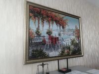 Лот: 17826703. Фото: 2. Вышитая картина "Утро в Италии... Изобразительное искусство