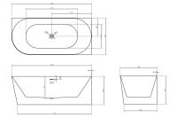 Лот: 24894330. Фото: 4. Ванна пристенная Hoff AB9258-1... Красноярск