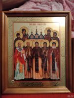 Лот: 18520421. Фото: 5. Иконы псковских святых с частицей...