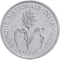 Лот: 18813579. Фото: 2. Руанда 1 франк 1985 UNC последний... Монеты