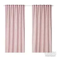 Лот: 13655038. Фото: 2. Шторы в красную полоску Бергпион... Домашний текстиль