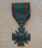 Лот: 8573657. Фото: 2. Военный крест 1914-1918гг. с бронзовой... Значки, медали, жетоны