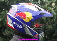 Лот: 5330990. Фото: 2. Шлем Red Bull мотокросс серебро... Мототехника