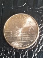 Лот: 16537519. Фото: 2. США ¼ доллара, 2001 Квотер штата... Монеты
