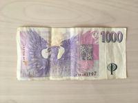 Лот: 20269398. Фото: 2. Банкнота 1000 чешских крон (1996... Банкноты