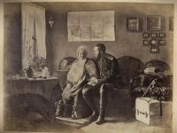 Лот: 5030429. Фото: 2. дореволюционная гравюра * на паспарту... Живопись, скульптура, фото
