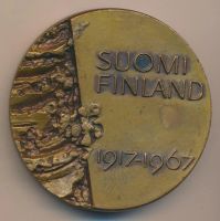 Лот: 7728839. Фото: 2. Финляндия Медаль 1967 50 лет независимости... Значки, медали, жетоны