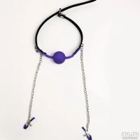 Лот: 9417157. Фото: 2. Кляп силиконовый 4см с зажимами... Интимные товары
