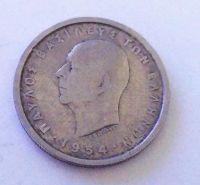 Лот: 25849594. Фото: 2. Греция 2 драхмы 1954 первый год... Монеты