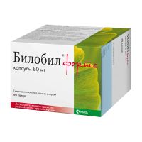 Лот: 22213855. Фото: 2. Билобил форте капс. 80мг №60. Медицина