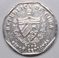 Лот: 1569281. Фото: 2. Куба. 5 сентаво 1999г. Монеты