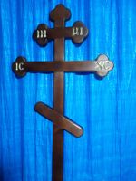 Лот: 19586436. Фото: 4. Крест деревянный Клевер