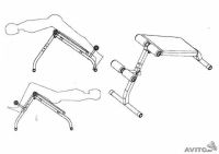 Лот: 4536032. Фото: 2. Скамья для пресса + гиперэкстензия... Тренажеры, комплексы
