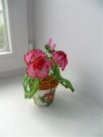 Лот: 1035246. Фото: 2. Цикламен из бисера. Ручная работа