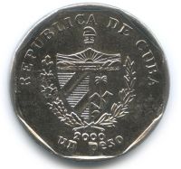 Лот: 18772270. Фото: 2. Куба 1 песо 2000 Гуама. Монеты