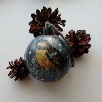 Лот: 24351132. Фото: 3. Новогодние елочные шары с росписью. Сувениры, подарки