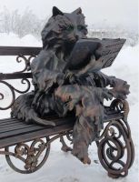 Лот: 25043223. Фото: 7. Кованая скульптура "Кот - Бегемот...