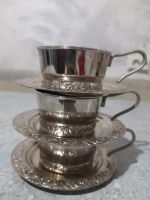 Лот: 18170347. Фото: 2. мельхиоровые подстаканники с блюдцами. Антиквариат