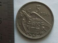 Лот: 7779367. Фото: 5. Монета 5 песет пять Испания 1957...