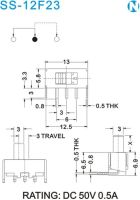 Лот: 19525934. Фото: 2. Переключатель движковый SS-12F23... Радиодетали  (электронные компоненты)