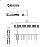 Лот: 19189172. Фото: 2. Разъем штыревой P2.54мм Dupont... Радиодетали  (электронные компоненты)