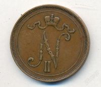 Лот: 2333290. Фото: 2. 10 пенни 1905 вензель николая... Монеты