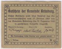 Лот: 1416861. Фото: 2. Австрия. Нотгельд. 50 геллер 1920г... Банкноты
