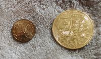 Лот: 18872918. Фото: 3. "Биткойн" под золото (Крупная... Коллекционирование, моделизм