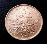 Лот: 10336840. Фото: 2. Монета 5 франков 1971 г. Франция... Монеты