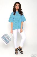 Лот: 9669873. Фото: 2. Летняя туника в морском стиле... Женская одежда