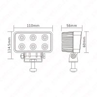 Лот: 6295170. Фото: 3. led light bar 18w 6 диодов. Авто, мото, водный транспорт