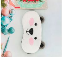 Лот: 12316105. Фото: 3. Маска для сна "Новогодний мишка... Новый год!