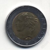 Лот: 1214937. Фото: 2. Красивый брак монеты "500 лир... Монеты