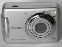 Лот: 2559826. Фото: 2. Canon A480 серебристый, совсем... Фотокамеры