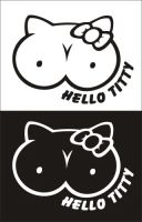Лот: 5119934. Фото: 2. Наклейка виниловая "Hello Titty... Оснащение, оборудование, аксессуары