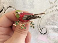 Лот: 13049498. Фото: 7. Брошь Птичка на веточке