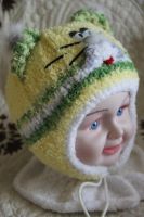 Лот: 4473812. Фото: 5. желтая шапочка унисекс в 2 нитки...