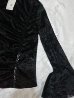Лот: 18337160. Фото: 2. Блузка чёрная бархатная. Женская одежда