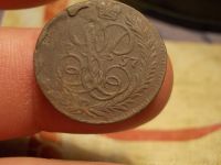 Лот: 15769204. Фото: 4. R-1! Редкая Денга 1757 года( первый... Красноярск